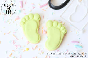 Cookie Cutters: Baby Feet Cookie Cutters and/or Reversible Press Stamp