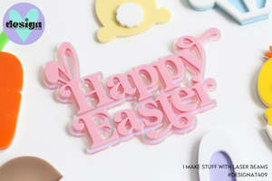 Happy Easter 2 Layered Cake Name