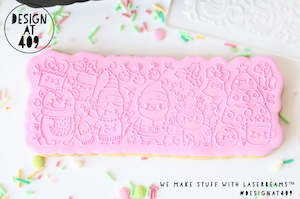 Kawaii Christmas Crew Raised Stamp & Cutter