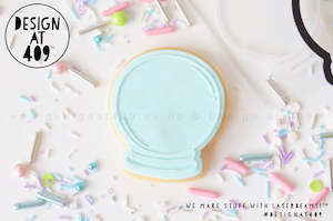 Christmas Stamps And Cutters: Snow Globe Blank Raised Stamp & Cutter