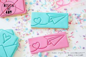 Paper Plane Heart Stamp & Cutter