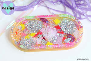 Rustle: Sparkle Yellow Base Oval Trinket Tray