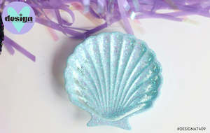 Rustle: Blue Glitter Shell Trinket Dish