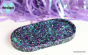 Trinket Trays: Mermaid Glitter Oval Trinket Tray