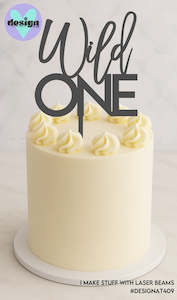 Single Layer Cake Topper: Wild One Cake Topper (other colour choices available)