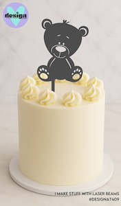 Single Layer Cake Topper: Teddy Bear Cake Topper (other colour choices available)