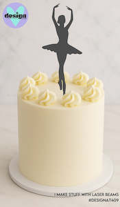 Single Layer Cake Topper: Ballerina Cake Topper (other colour choices available)