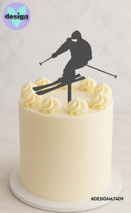 Skier Cake Topper - 2 Sizes Available