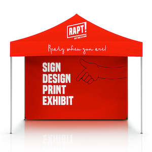 Marquee/Gazebo with custom printed roof and back wall