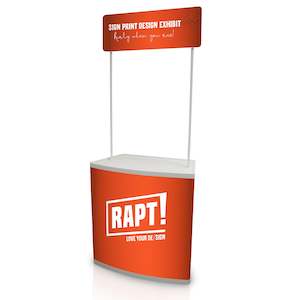Freestanding Displays: Portable Promo Counter with Printed Graphics