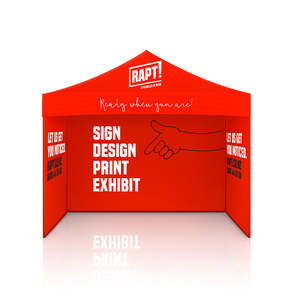 Marquees Gazebos: Marquee/Gazebo with custom printed roof, back wall and full sides