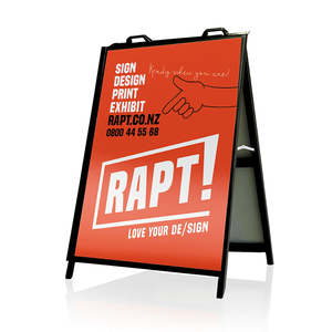 Footpath Signs: Footpath Sign Steel Lite A-Frame 900 x 1200mm with double sided full colour laminated print