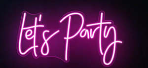 Numbered Led Lights: Lets party neon pink