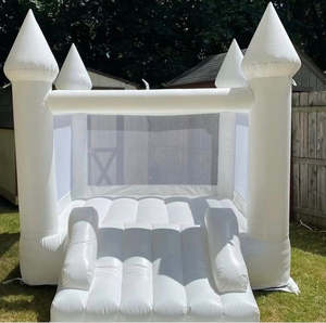 Castles Games: White Mini Slide Bounce House