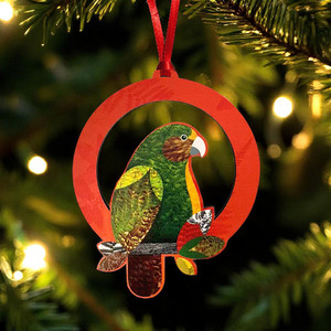 Wooden Xmas Decoration set of 4 - Native Bird DESIGNBYLEONARD