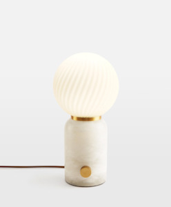 LAMPS: ALABASTER SWIRL TABLE LAMP