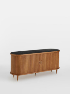 Sideboards: NORA TAMBOUR SIDEBOARD | BLACK MARQUINA MARBLE