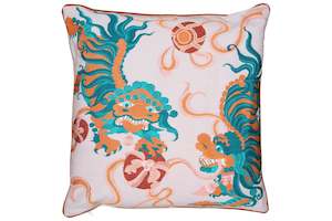 Decor: GUO PEI | LION DANCE PINK CUSHION
