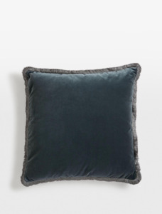MARGEAUX LARGE SQUARE CUSHION | GREY BLUE