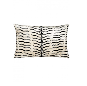 Decor: VELVET IKAT TIGER BLACK CUSHION