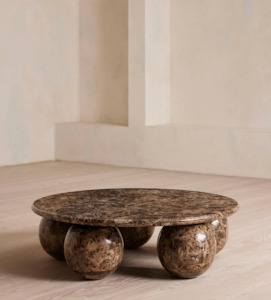 OXLEY COFFEE TABLE, LARGE | DARK EMPERADOR MARBLE