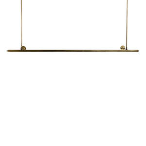 Decor: RENZO SERAFINI | METTINFILA BRUSHED BRASS LED PENDANT LIGHT & COAT RACK