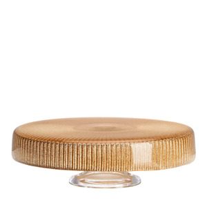IVV | NOEL COGNAC GLITTER GLASS CAKE STAND