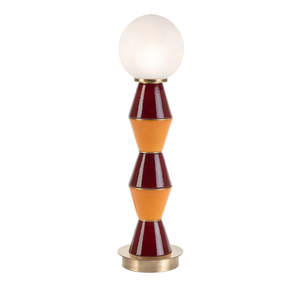 Table Lamps: MARIONI | PALM SMALL BURGUNDY AND ORANGE TABLE LAMP
