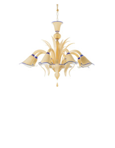 BOTTEGA VENEZIANA | FUROZ AMBRA FLORAL GLASS CHANDELIER