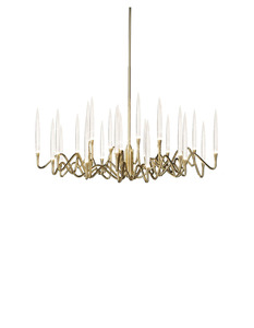 Ceiling Lights: IL PEZZO MANCANTE | IL PEZZO 3 GOLD ROUND CHANDELIER