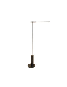 Floor Lamps: RENZO SERAFINI | LINEA RECHARGEABLE BLACK STEEL FLOOR LAMP