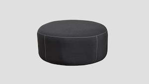 SUNBRELLA ROUND POUF OTTOMAN - SOOTY