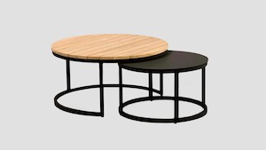 Aluminium Coffee Table Range: NESTING ROUND COFFEE TABLE