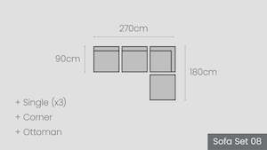 Hahei Modular Options: Hahei Sofa Set 08
