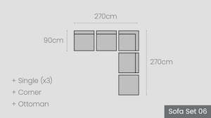 Hahei Modular Options: Hahei Sofa Set 06