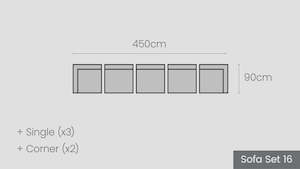 Hahei Modular Options: Hahei Sofa Set 16