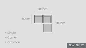 Hahei Modular Options: Hahei Sofa Set 12