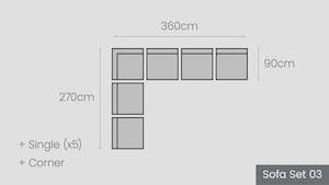 Hahei Modular Options: Hahei Sofa Set 03