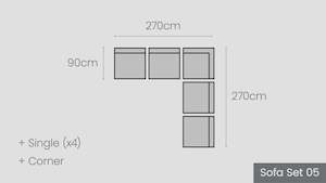 Hahei Modular Options: Hahei Sofa Set 05