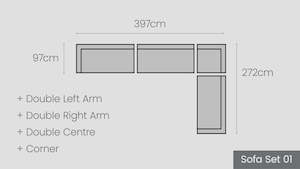 Kapiti Modular Options: Kapiti Sofa Set 01