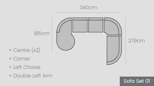 Cambridge Modular Options: Cambridge Sofa Set 01