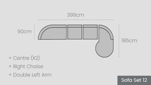 Cambridge Modular Options: Cambridge Sofa Set 12