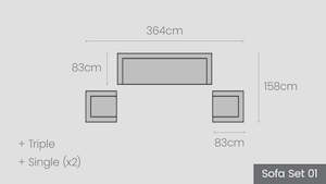 Great Barrier Sofa Set 01