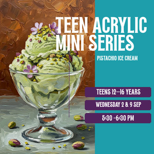 Teen Acrylic Mini Series: Pistachio Ice Cream (2-Class Workshop)