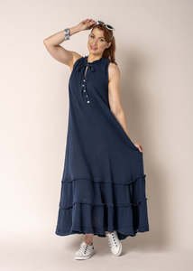 cotton dress - lyla - navy