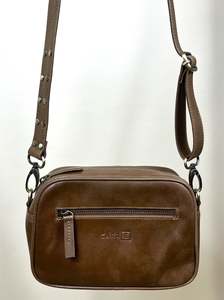 Bags And Accessories: leather crossbody bag - natural tan