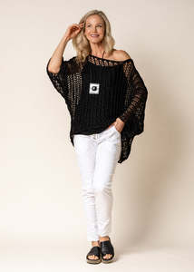 Tops: top mesh black - shannah