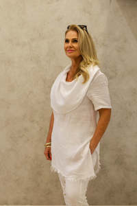 linen top - elsa - white