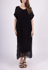 silk dress - black - SOIE