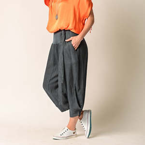 linen pants - addison - granite